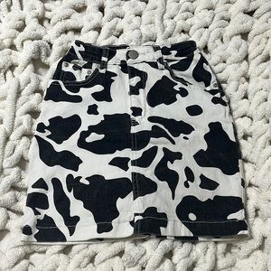 Cow Print Skirt